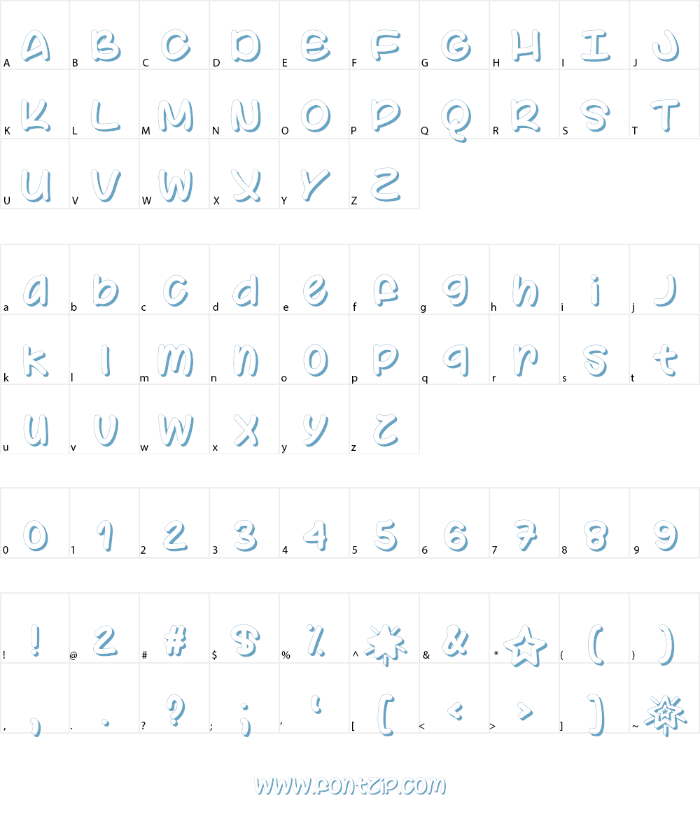 Color Your World Font Character